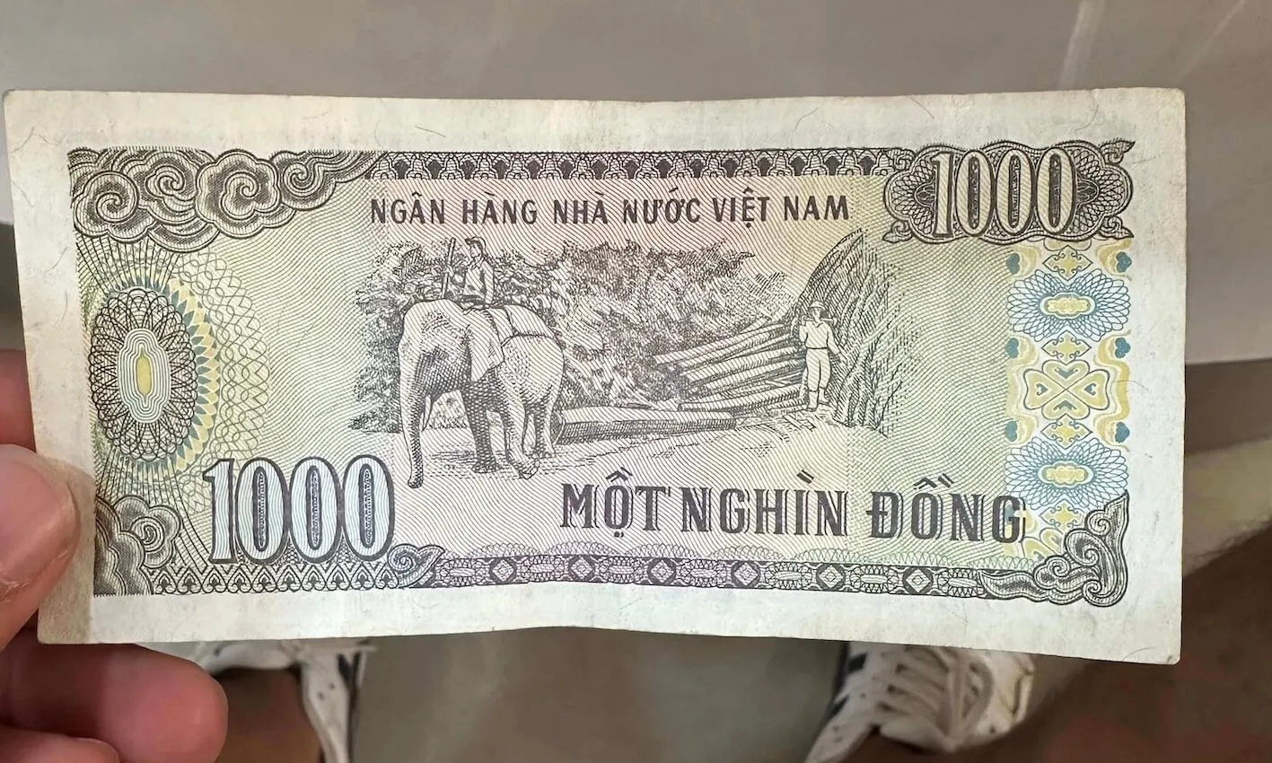 1000 Vietnamese Dong bill