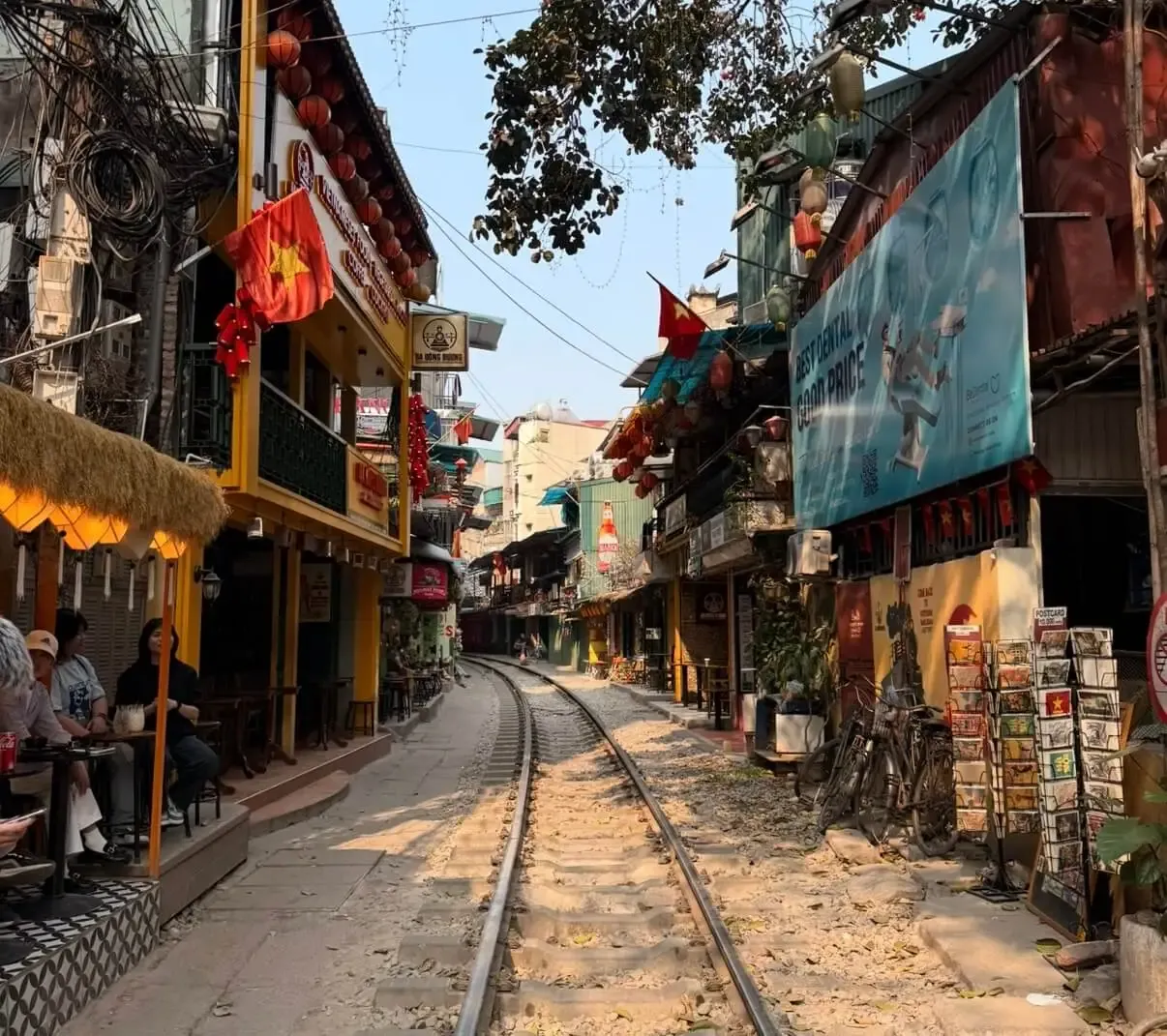 Vías del tren en Hanoi,Vietnam