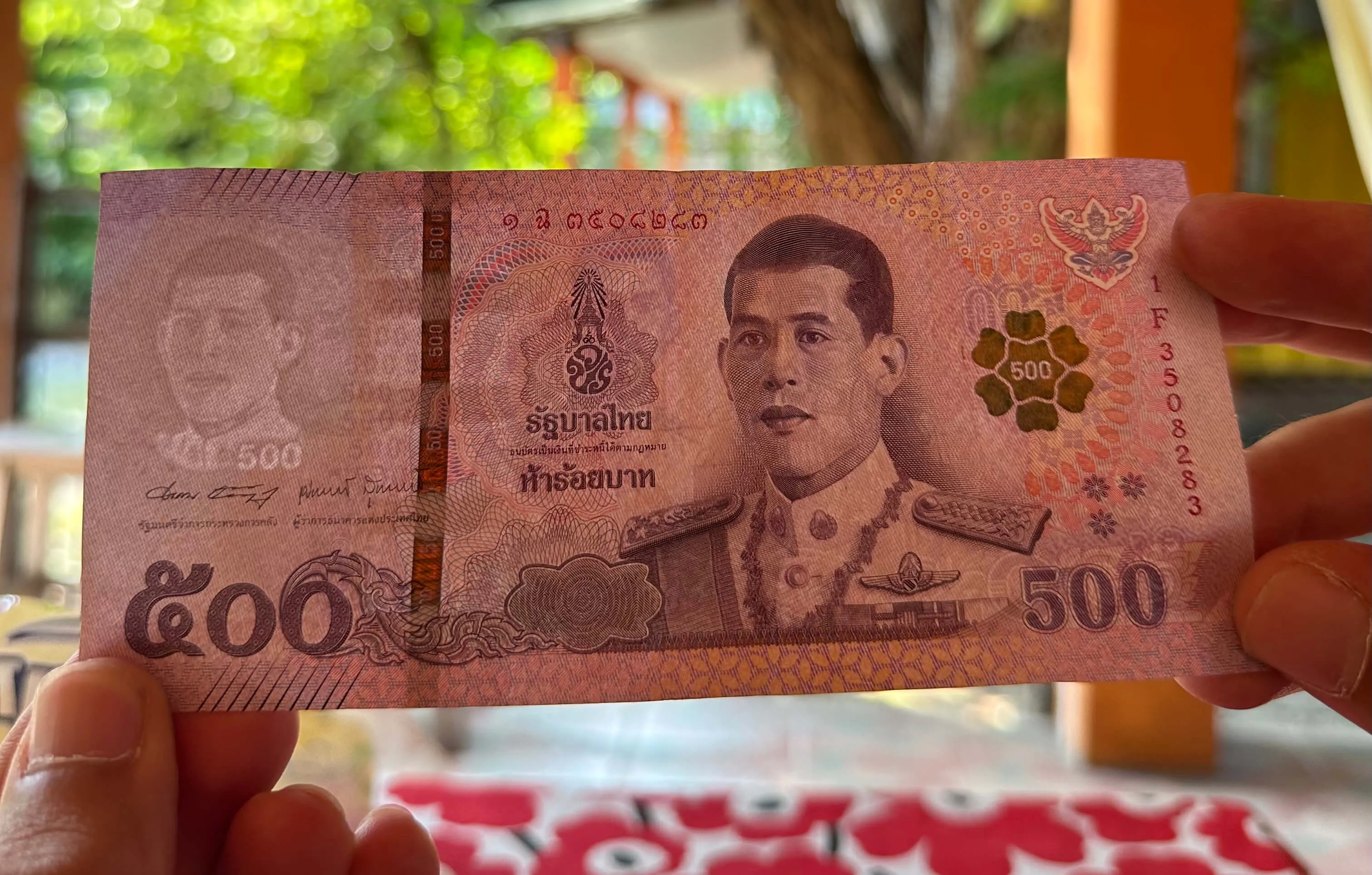 Billete de 500 baht tailandés