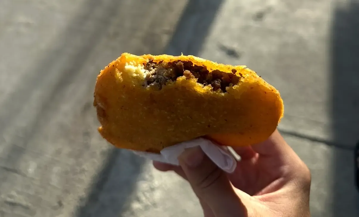 Arepa con carne de San Andrés