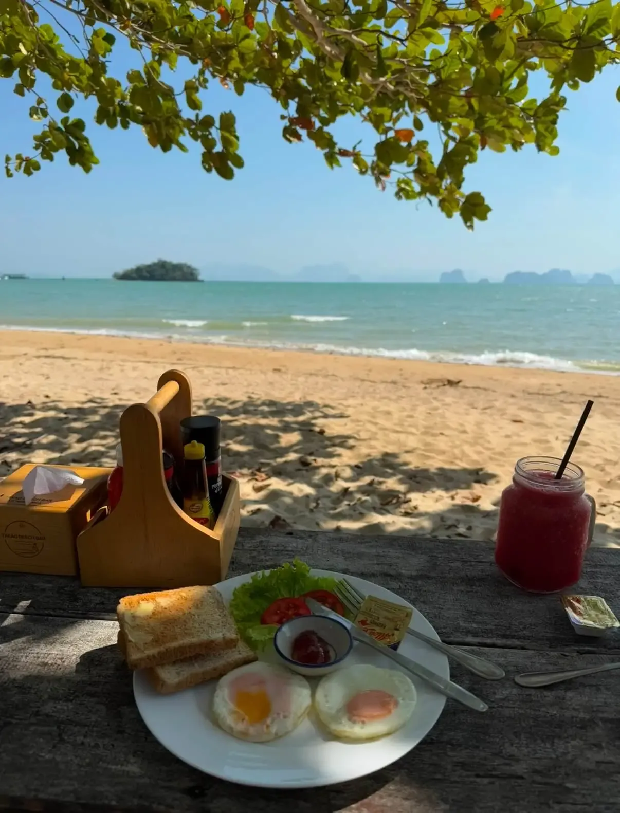 Enjoy breakfast on the beach in Koh Yao Noi