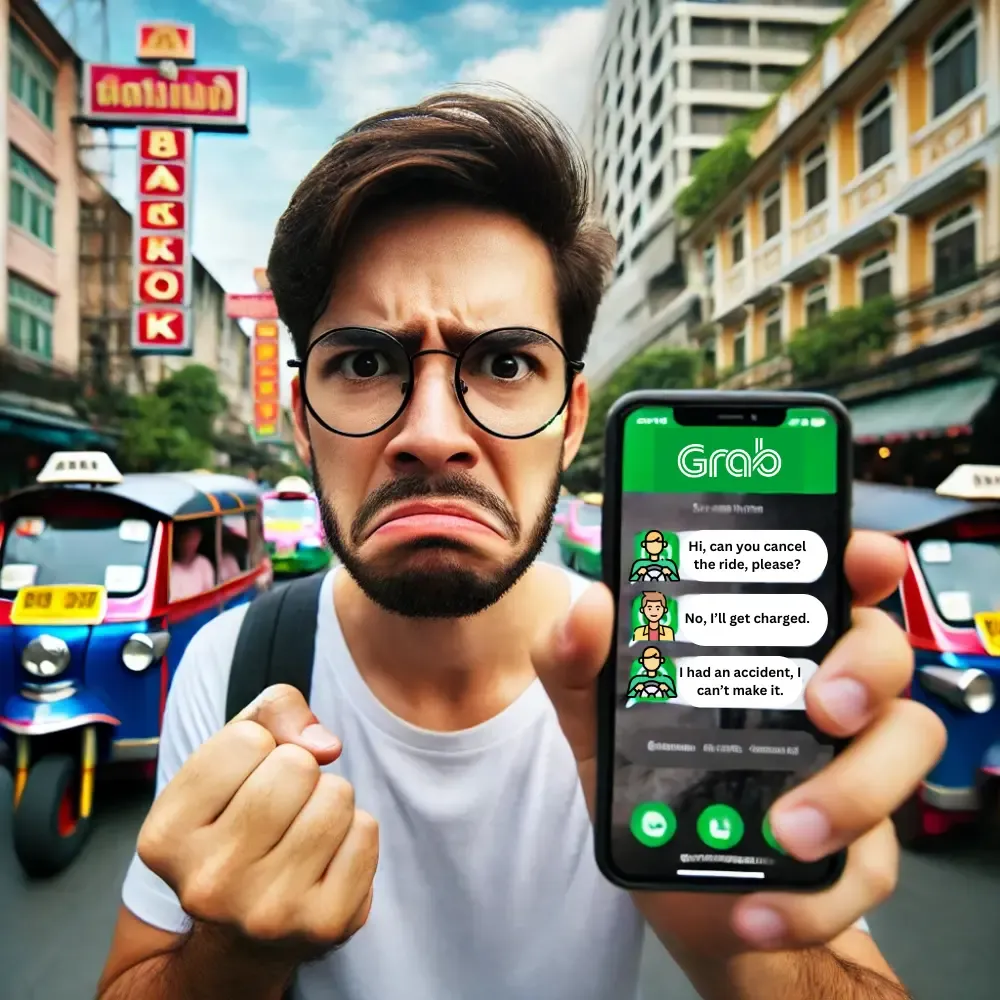 Conductor me escribe para cancelar el viaje Grab
