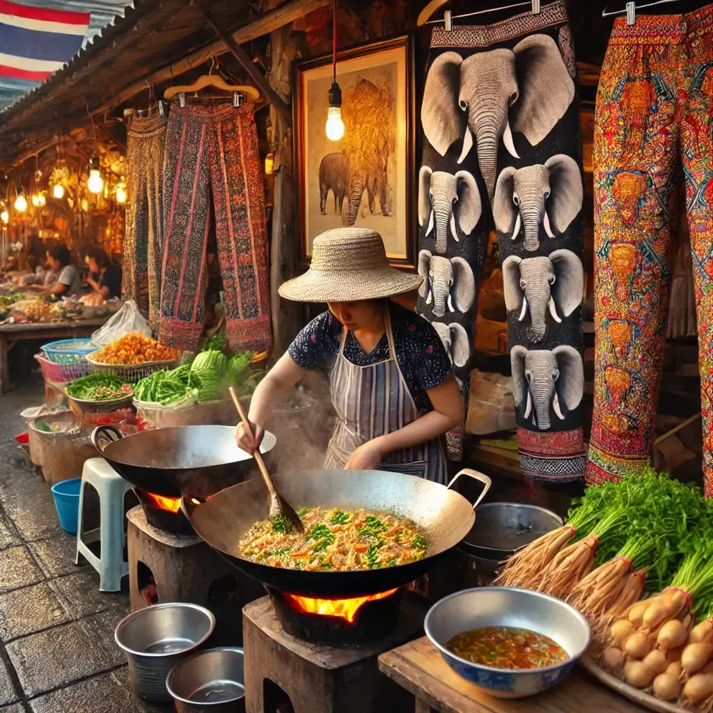 Los puestos animados del Mercado de Chatuchak en Bangkok