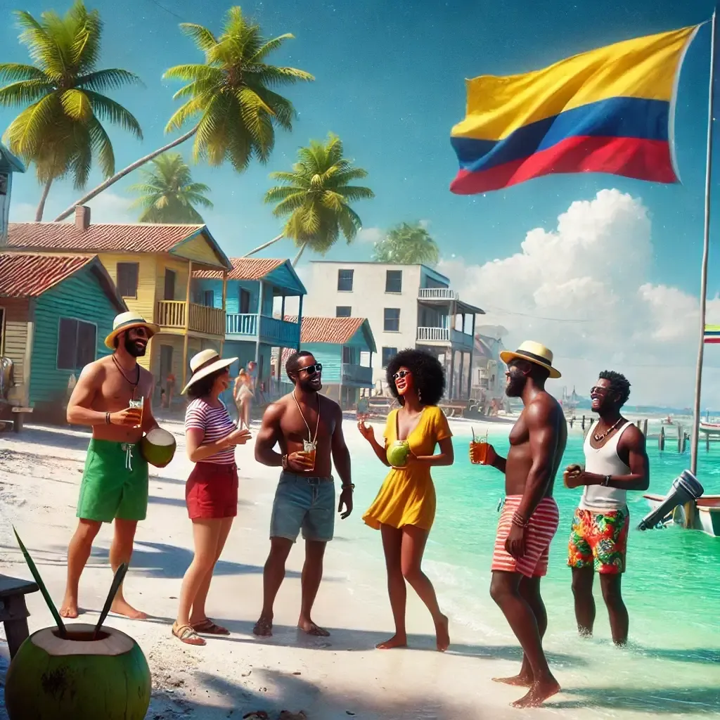 Caribeños de la Isla de San Andres hablando entre ellos