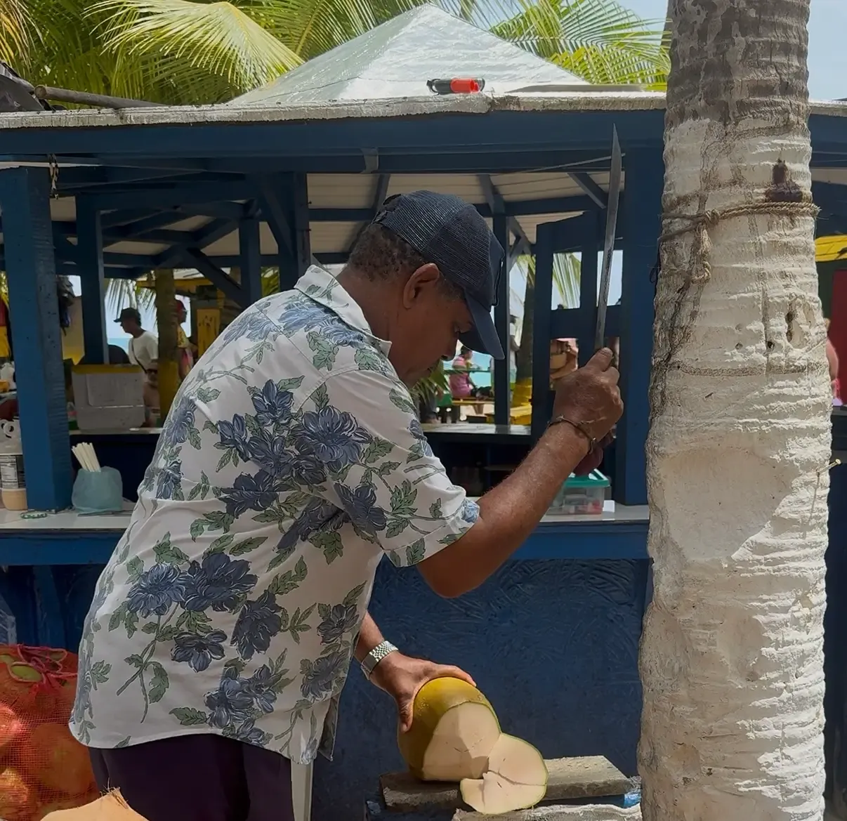 Habitants caribéens de l’île de San Andrés discutant entre eux.