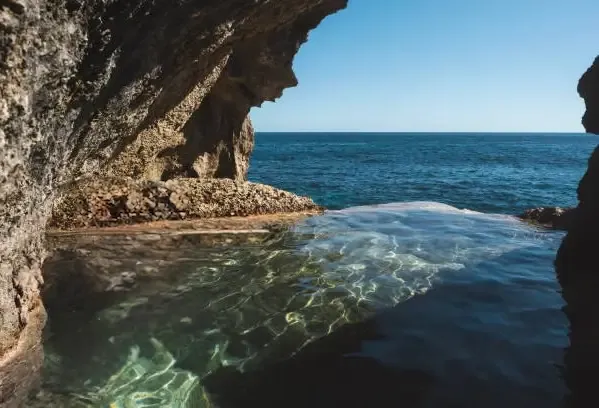 Natural pool at Peguyangan Waterfall in Nusa Penida