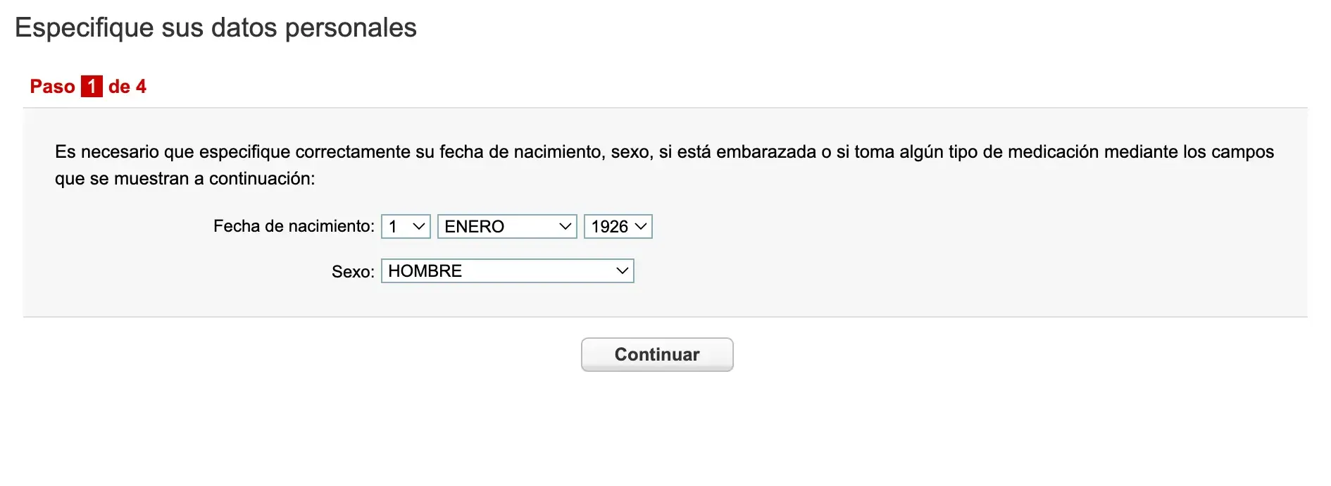 Form to enter personal details for vaccination booking