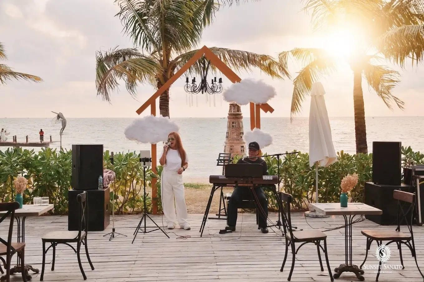 Sunset Sanato beach club with sunset views in Phu Quoc, Vietnam