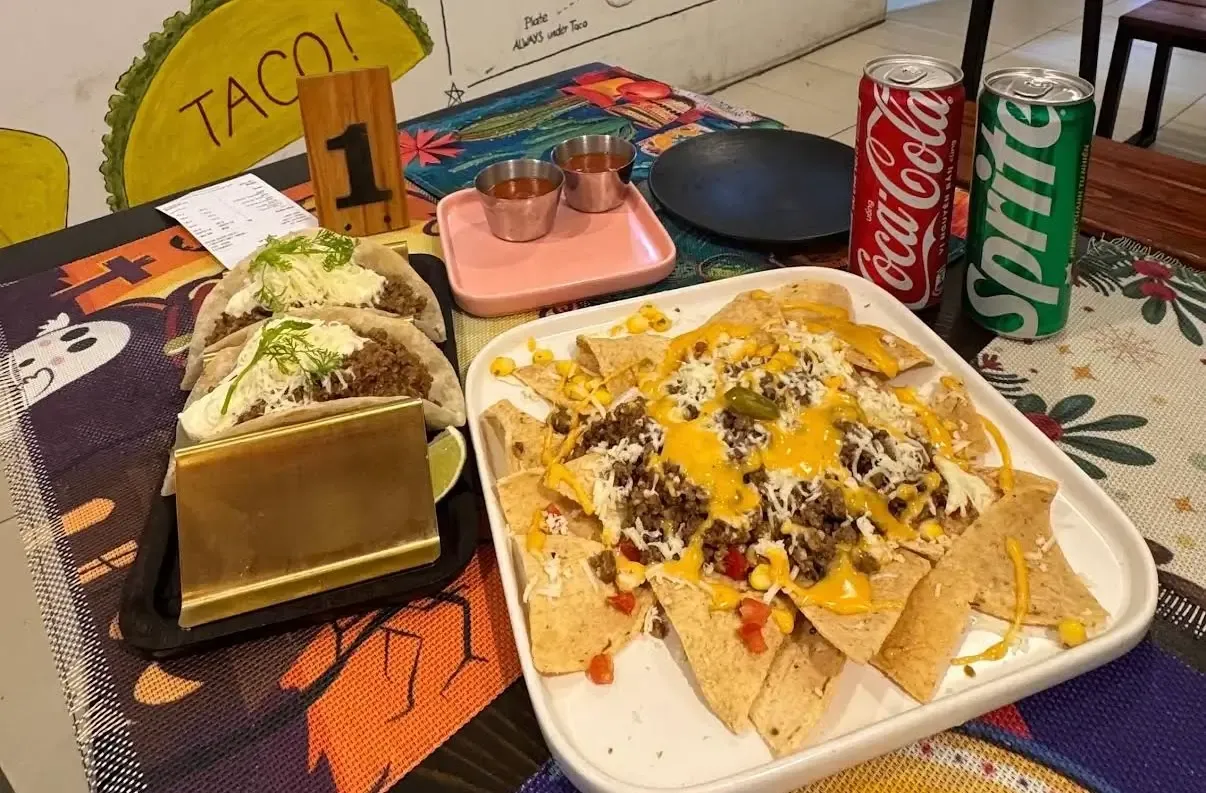 Tacos and cold beers at TacoLeo Mexican Food and Beer, Phu Quoc