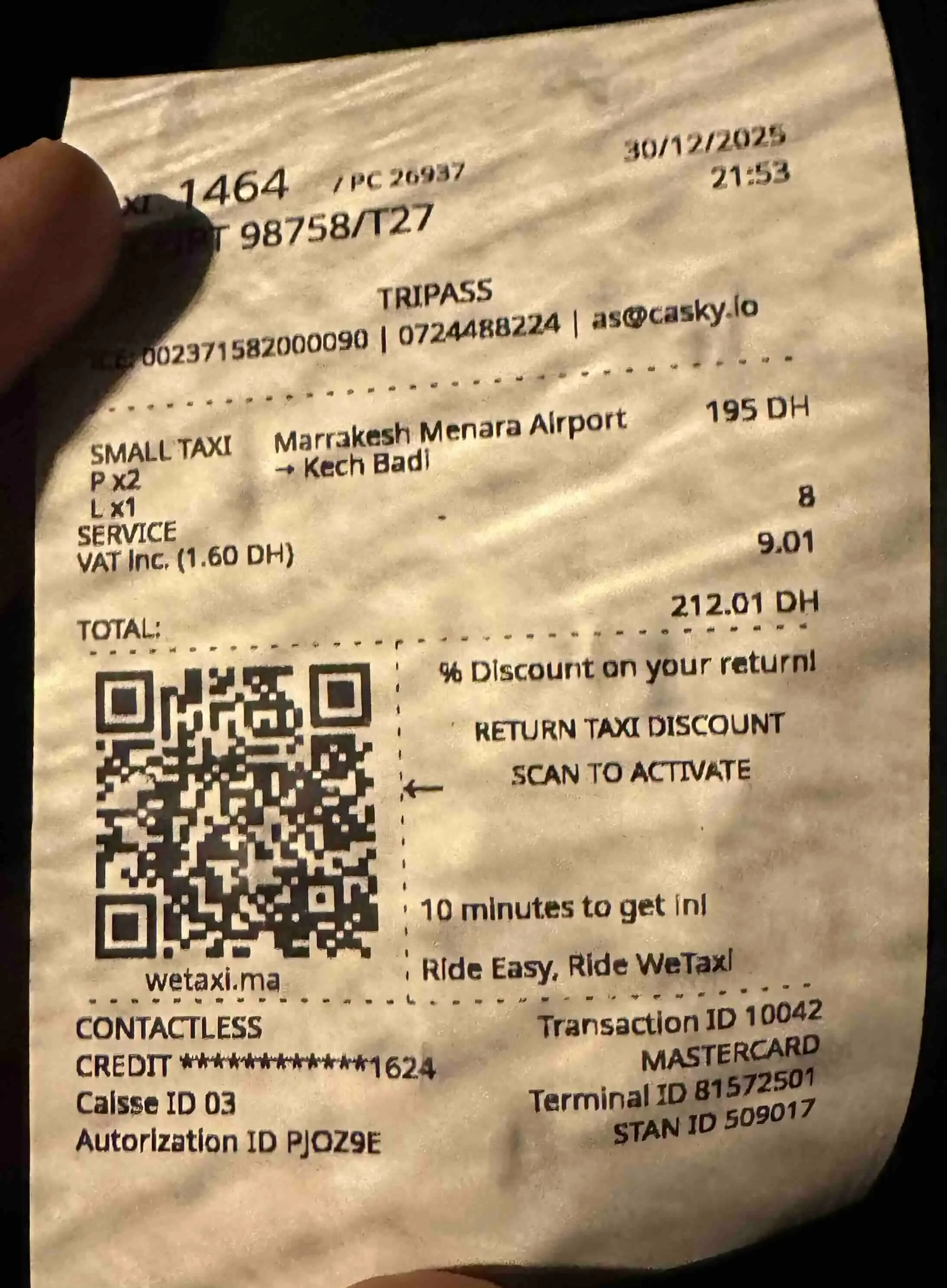 Taxi desde el aeropuerto de Marrakech